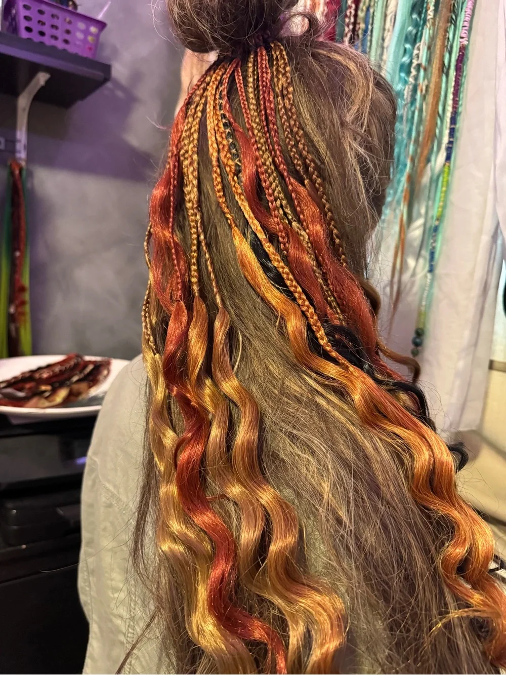 Multi-Tone Red & Gold Women’s Hair Extensions